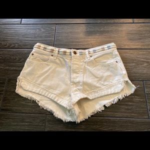 Free People Denim Shorts in White